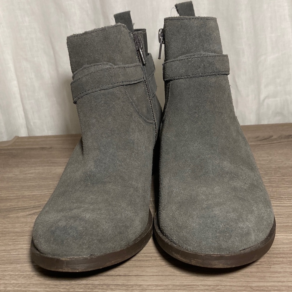 Kensie Gemella Charcoal Suede leather Ankle Booties 9 - Picture 7 of 15